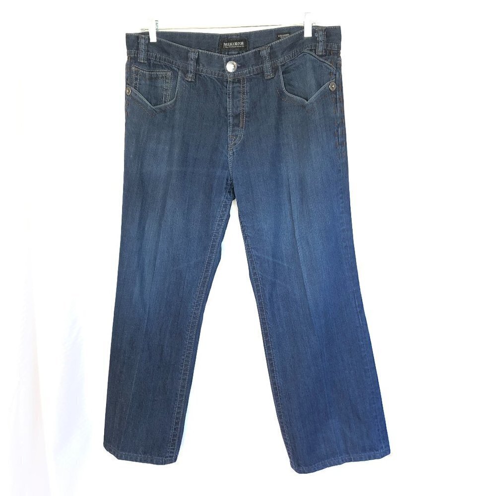 MEK Men's Button Fly St. Petersburg Boot Cut Jeans